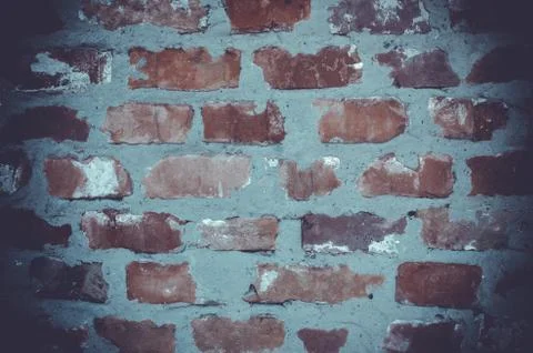 The old brick red wall background, texture. Stock Photos