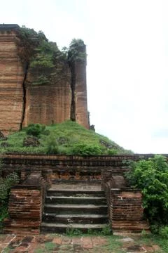 Old brick stupa Stock Photos