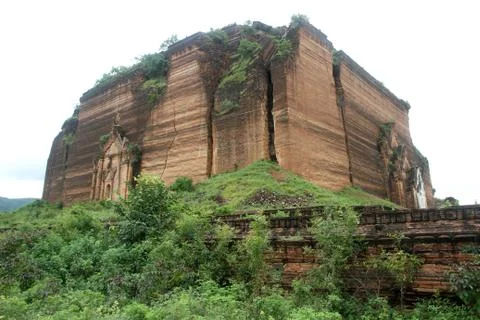 Old brick stupa Stock Photos