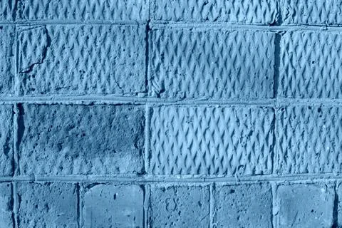 Old brick texture close up. Abstract architectural background blue color Stockfoto's