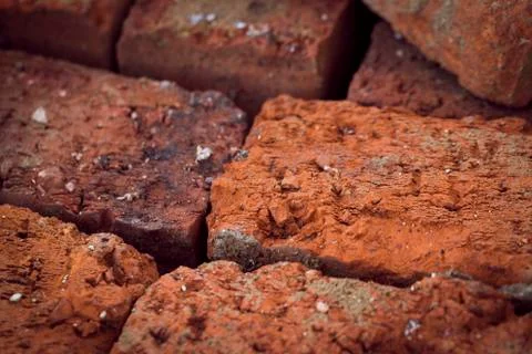 Old brick , texture macro Stock Photos