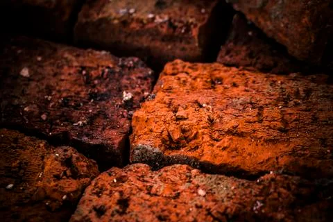 Old brick , texture macro Stock Photos