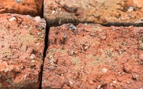 Old brick , texture macro Stock Photos