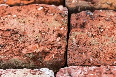 Old brick , texture macro Stock Photos