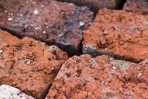 Old brick , texture macro Stock Photos