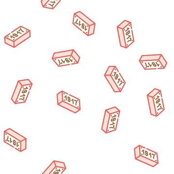 Old brick vector seamless pattern Stock Illustration