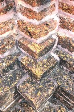 Old brick wall. abstract background with old brick wall. Stock Photos
