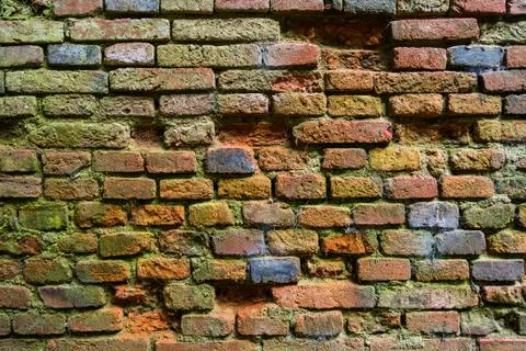 Old brick wall in a background image Stock Photos
