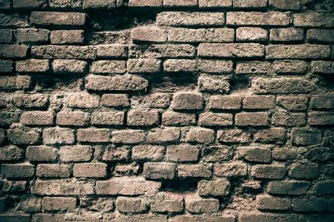 Old brick wall in a background image Stock Photos