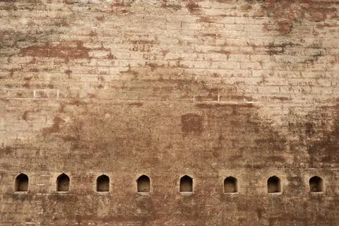 Old brick wall in a background image, wall textures Stock Photos