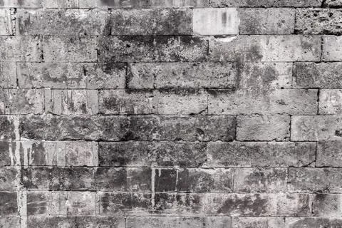 The old brick wall background or brick wall texture, or retro grunge wallpape Stock Photos