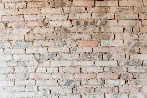 Old brick wall for background. Orange brick wall, under construction Stock Photos