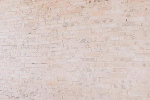 Old brick wall for background. Orange brick wall, under construction Stockfoto's