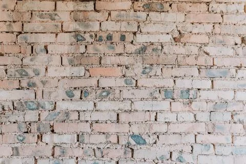 Old brick wall for background. Orange brick wall, under construction Stockfoto's