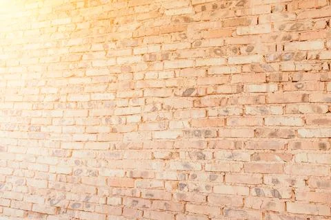 Old brick wall for background. Orange brick wall, under construction Stock Photos