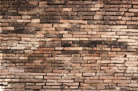 Old brick wall background texture,background material of industry building co Stock Photos