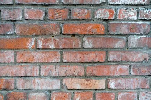 Old brick wall. Brick wall from vintage red brick. Stock Photos