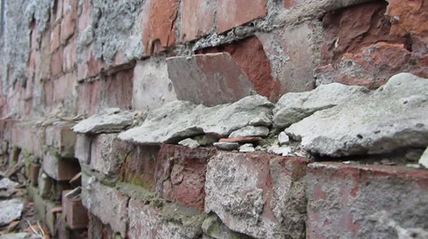 Old brick wall, close up Vídeo Stock 35965239