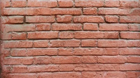 Old brick wall close up horizontal photo Stock Photos