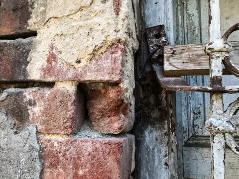 Old brick wall. Close-up view 库存照片
