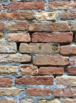 Old brick wall with cracks texture Stock Photos