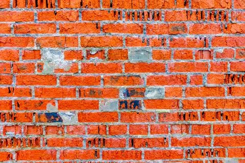 Old brick wall in even lighting Photos