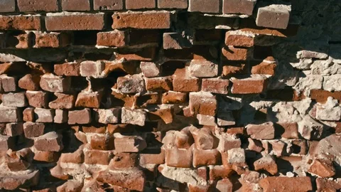 Old brick wall Video stock 89902112