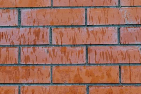 Old brick wall lines cement foundation background solid hard folded wall Stock Photos