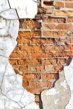 Old brick wall old brick wall with crumbling plaster cracked Copyright: xZ... Stock Photos