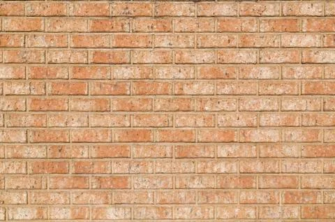 Old brick wall, old texture of red stone blocks closeup Stock Photos