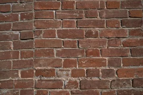 Old brick wall, old texture of stone blocks closeup Foto stock