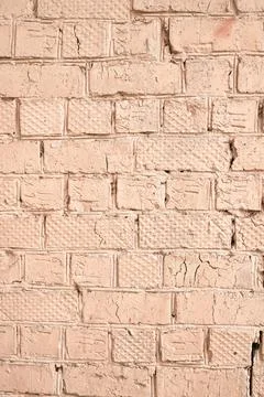 Old brick wall, old texture of stone blocks closeup Stock Photos