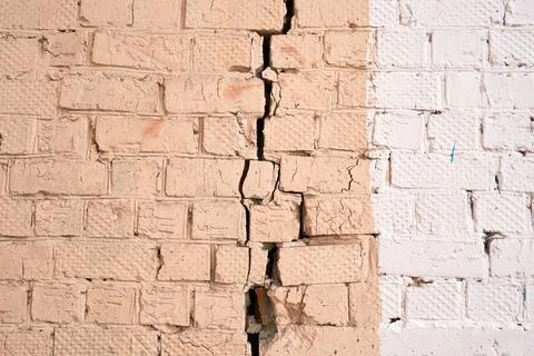 Old brick wall, old texture of stone blocks closeup Stock-Fotos