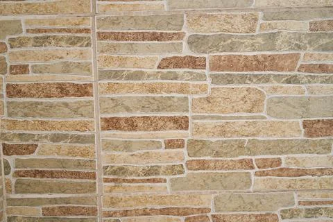 Old brick wall, old texture of stone blocks closeup Stock Photos