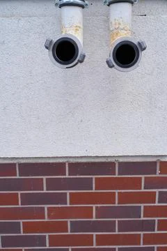 Old brick wall, old texture of stone blocks closeup Stock Photos