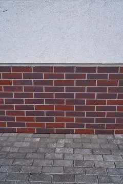 Old brick wall, old texture of stone blocks closeup Stock Photos