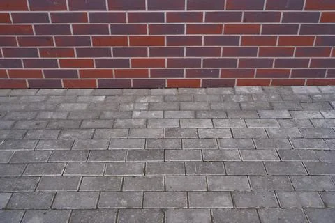 Old brick wall, old texture of stone blocks closeup Stock Photos