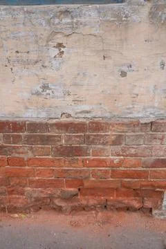 Old brick wall, old texture of stone blocks closeup Foto stock