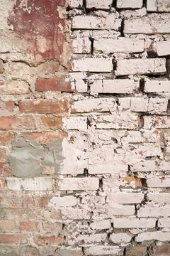 Old brick wall, old texture of stone blocks closeup Foto stock