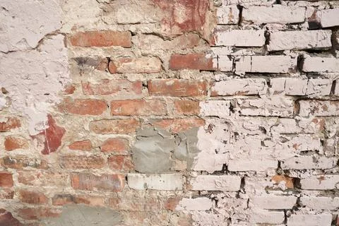 Old brick wall, old texture of stone blocks closeup Foto stock