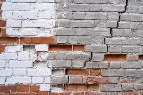 Old brick wall, old texture of stone blocks closeup Stock Photos