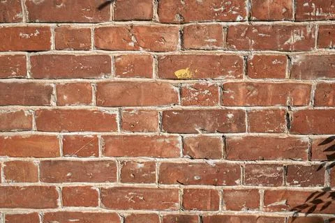 Old brick wall, old texture of stone blocks closeup Foto stock
