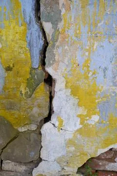 Old brick wall, old texture of stone blocks closeup Stock Photos