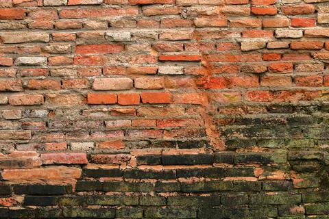 Old brick wall for pattern and background Stock Photos