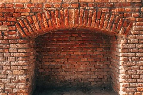 Old brick wall pattern, detail from Petrovaradin fortress in Novi Sad Stock Photos