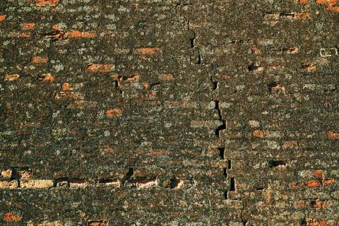 Old brick wall pattern, detail from Petrovaradin fortress in Novi Sad Stock Photos