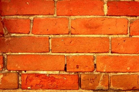 An old brick wall, red brick. Foto stock