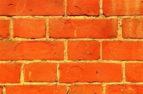 An old brick wall, red brick. Stock Photos