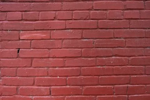 Old brick wall in red. Foto stock