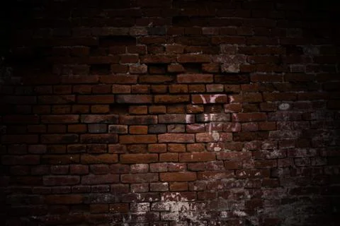 Old brick wall. Retro background. Closeup. Stock Photos